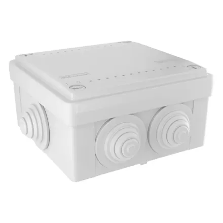 Коробка ответвительная с 6 кабельными вводами DKC 53801 д.25мм IP55, 100х100х50 мм