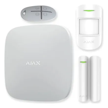 Ajax Hub Kit Plus белый комплект (Hub-1шт, MotionProtect-1шт, DoorProtect-1шт, SpaceControl-1шт)