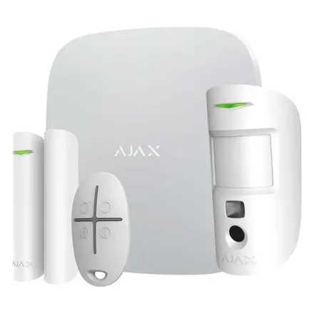 Ajax Hub Kit Cam белый комплект (Hub-1шт, MotionCam-1шт, DoorProtect-1шт, SpaceControl-1шт)