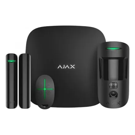 Ajax Hub Kit Cam черный комплект (Hub-1шт, MotionCam-1шт, DoorProtect-1шт, SpaceControl-1шт)