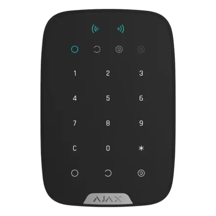 Ajax KeyPad Plus черный Беспроводная клавиатура с поддержкой защищенных бесконтактных карт и брелоков