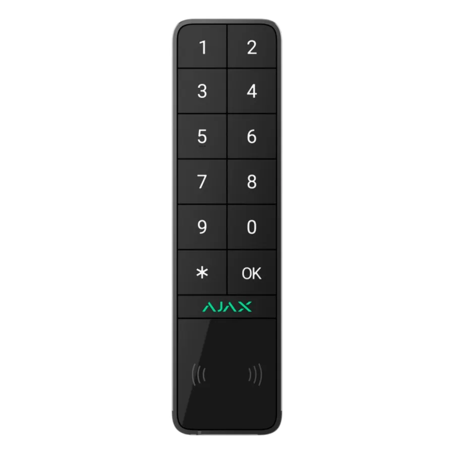 Ajax KeyPad Outdoor Jeweller 8MA, Қара — аспаптар мен орталық құрылғылар