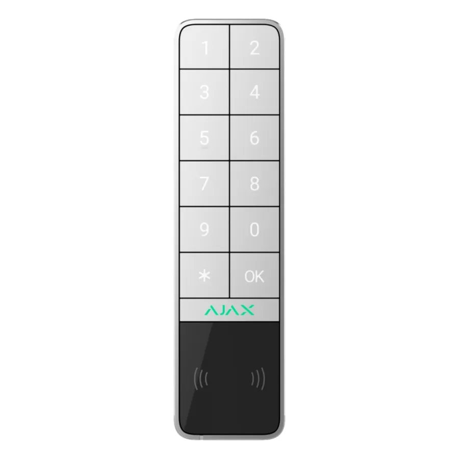 Ajax KeyPad Outdoor Jeweller 8MA, Ақ — аспаптар мен орталық құрылғылар