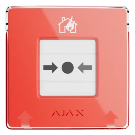 Ajax ManualCallPoint красный Беспроводная настенная кнопка для активации пожарной тревоги вручную
