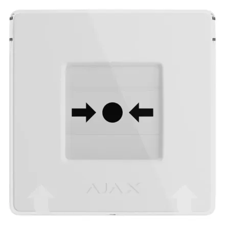 Ajax ManualCallPoint белый Беспроводная настенная кнопка программируемая с механизмом сброса