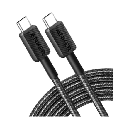 Интерфейсный кабель Anker 322 USB-C to USB-C Cable 1м (A81F5G11) Черный
