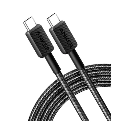 Интерфейсный кабель Anker 322 USB-C to USB-C Cable 1,8М (A81F6G11) Черный