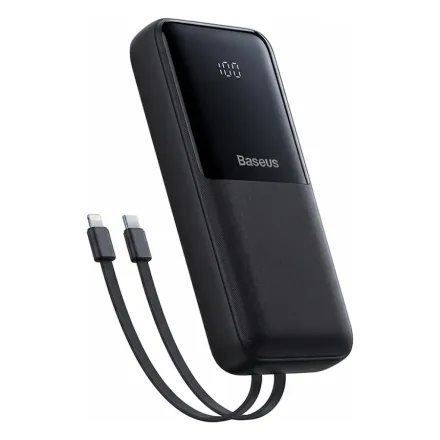 Портативный внешний аккумулятор Baseus Dual-Cable Power Bank Display 20000mAh 22.5W Cosmic Black