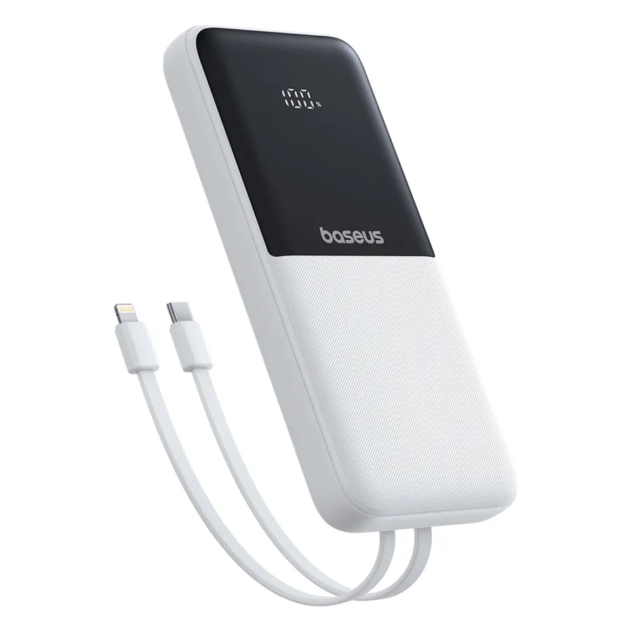 Портативный внешний аккумулятор Baseus Lipow 10000mAh 22.5W White (P10079101213-00)