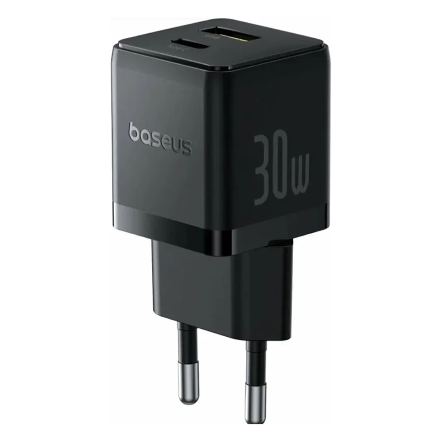 Адаптер питания Baseus Palm C+U 30W EU Cluster Black (P1011160A113-00)