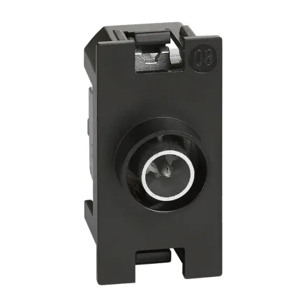 Розетка TV Bticino K4202D Living Now звезда1 модуль черный