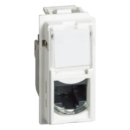 Розетка компьютерная Bticino KW4279C5E Living Now RJ45 cat.5e UTP 1 модуль белый