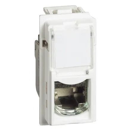 Розетка компьютерная Bticino KW4279C6 Living Now RJ45 cat6 UTP 1 модуль белая