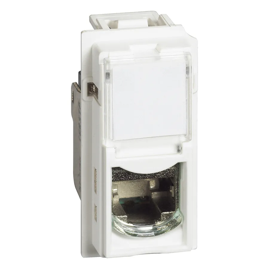 Розетка компьютерная Bticino KW4279C6 Living Now RJ45 cat6 UTP 1 модуль белая