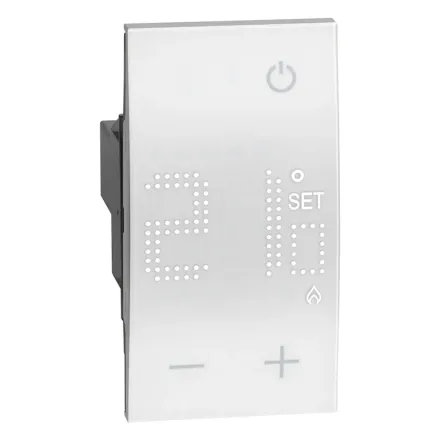Термостат Bticino KW4441 Living Now цифровой с дисплеем для воздуха 230В 5(2)А 2 модуля белый.