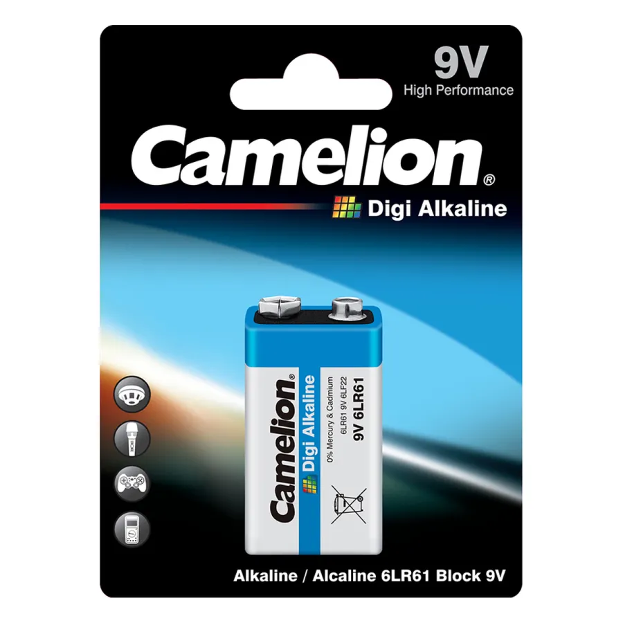 Батарейка CAMELION Digi Alkaline 6LR61-BP1DG