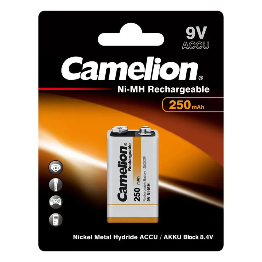 Аккумулятор CAMELION Rechargeable Ni-MH NH-9V250BP1