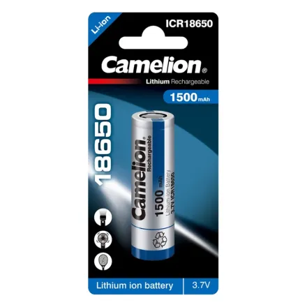Аккумулятор CAMELION Lithium ICR18650-1500 1500 mAh 1 шт. в блистере