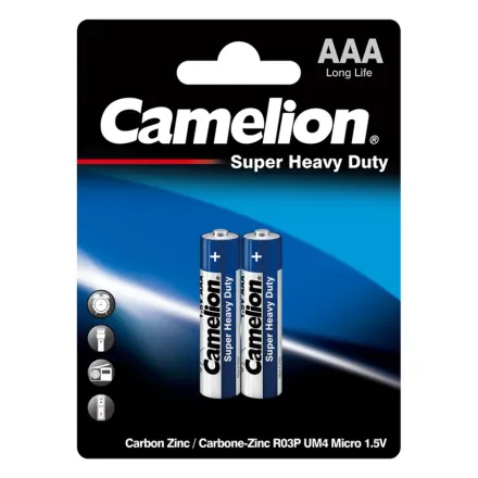 Батарейка CAMELION Super Heavy Duty R03P-BP2B 2 шт. в блистере