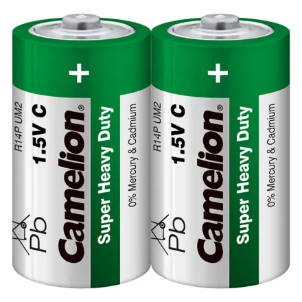 Батарейка CAMELION Super Heavy Duty R14P-SP2G 2 шт. в плёнке