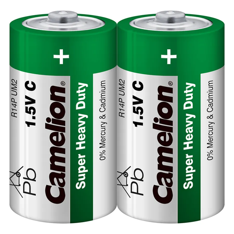 Батарейка CAMELION Super Heavy Duty R14P-SP2G 2 шт. в плёнке