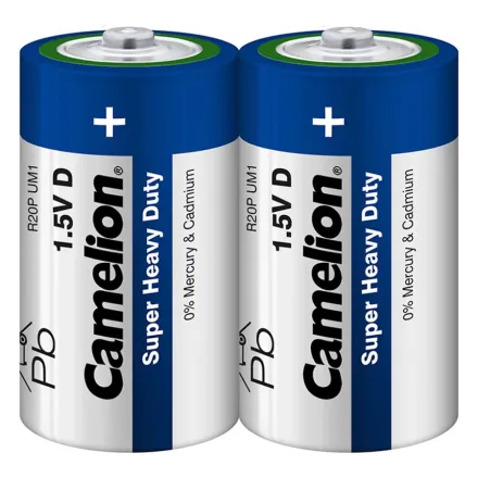 Батарейка CAMELION Super Heavy Duty R20P-SP2B 2 шт. в плёнке