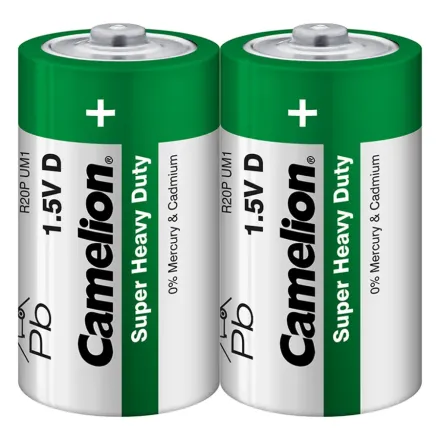 Батарейка CAMELION Super Heavy Duty R20P-SP2G 2 шт. в плёнке