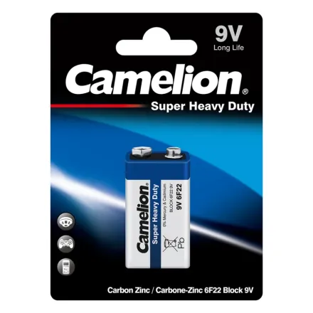 Батарейка CAMELION Super Heavy Duty 6F22-BP1B