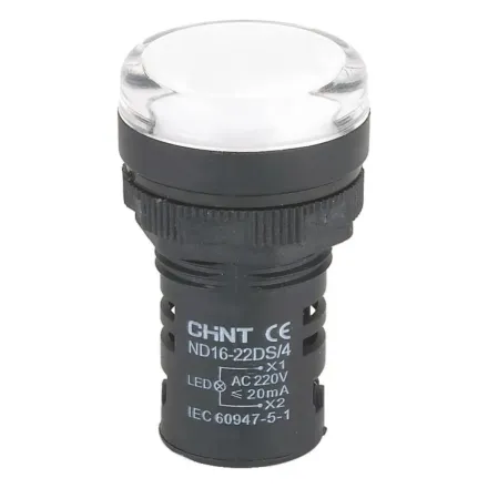 Индикатор CHINT ND16-22DS/2 белый АС/DC24В