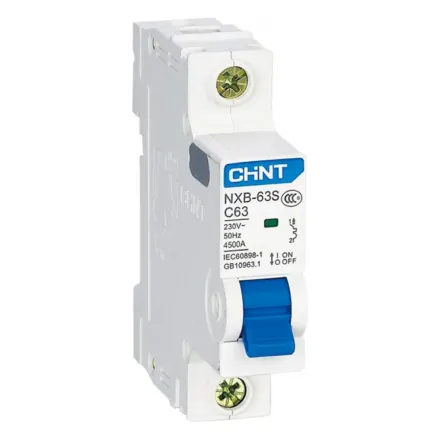 Автоматический выключатель CHINT NXB-63S 1P 1A C 4,5kA