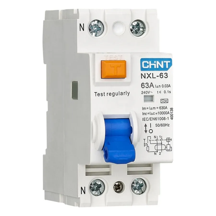 Устройство защитного отключения CHINT NXL-63 6kA 1P+N 40A 30mA AC