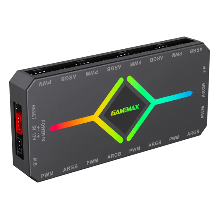 Контроллер подсветки Gamemax V4.0 ARGB+PWM HUB BK (12В)