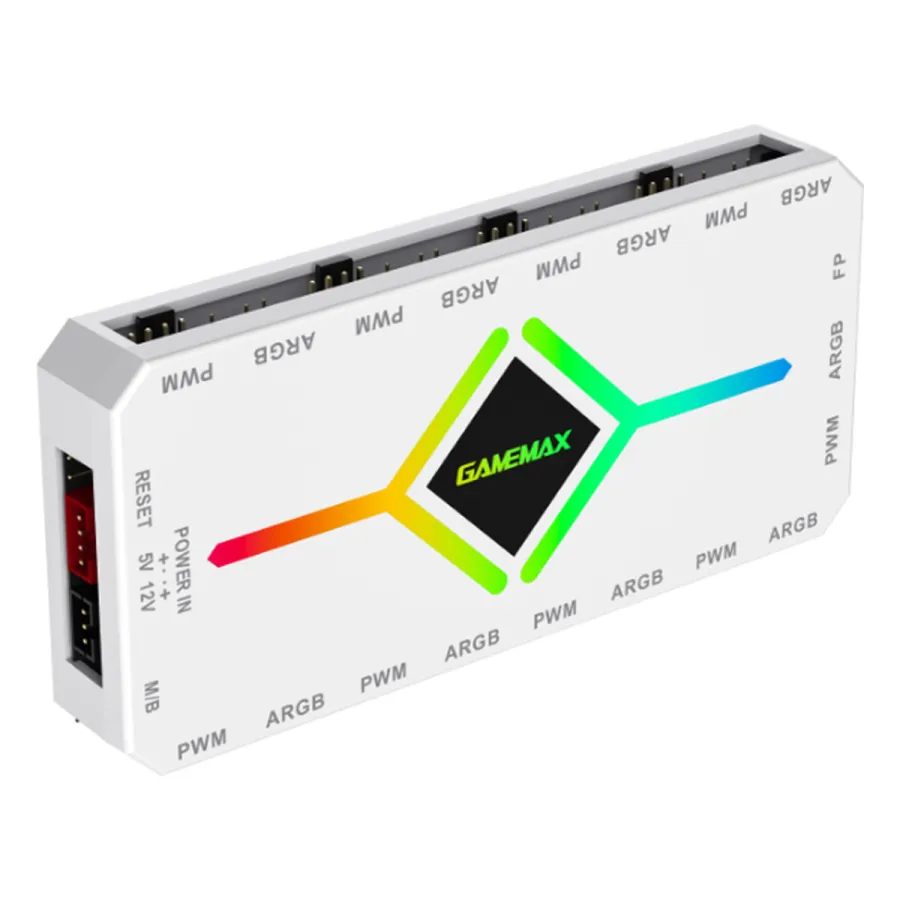 Контроллер подсветки Gamemax V4.0 ARGB+PWM HUB WH (12В)