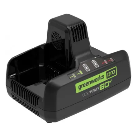 Быстрое зарядное устройство для двух аккумуляторов Greenworks 2954407 60V 10А