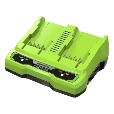 Быстрое зарядное устройство для 2-х аккумуляторов Greenworks 40V