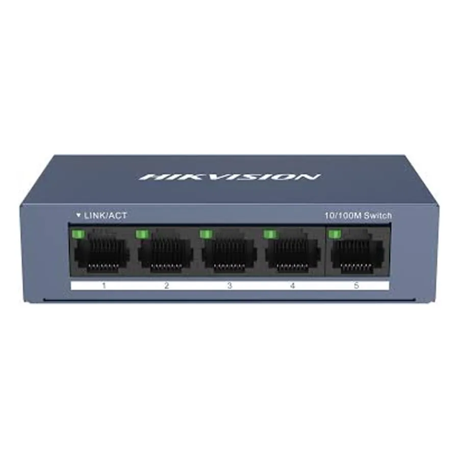 Hikvision DS-3E0105-O, LAN 5×RJ45 10M/100Мбит/с — коммутаторлар