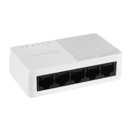 Hikvision DS-3E0105D-O Коммутатор 5-портовый, пластиковый корпус SOHO