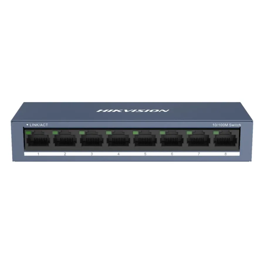 Hikvision DS-3E0108-O, LAN 8×RJ45 10M/100Мбит/с — коммутаторлар