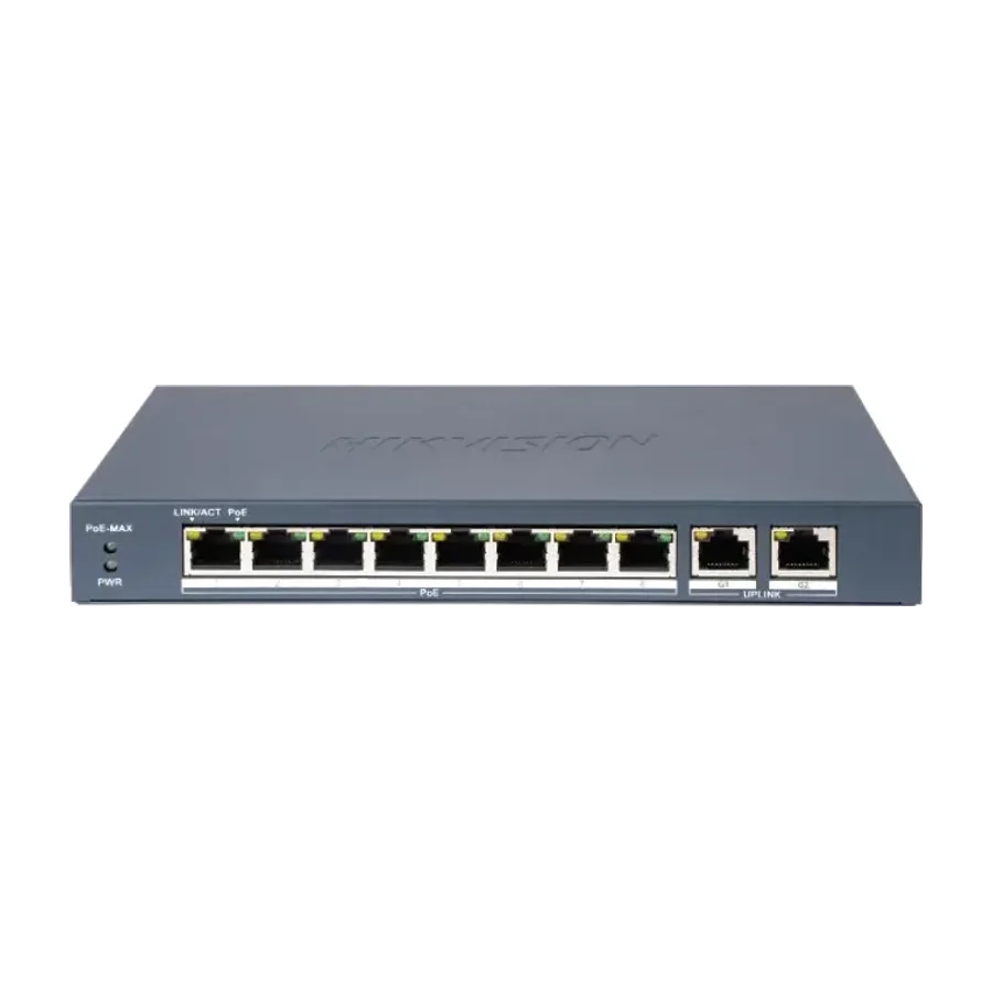 Hikvision DS-3E0310P-E/M(B) Коммутатор 8-портовый неуправляемый PoE