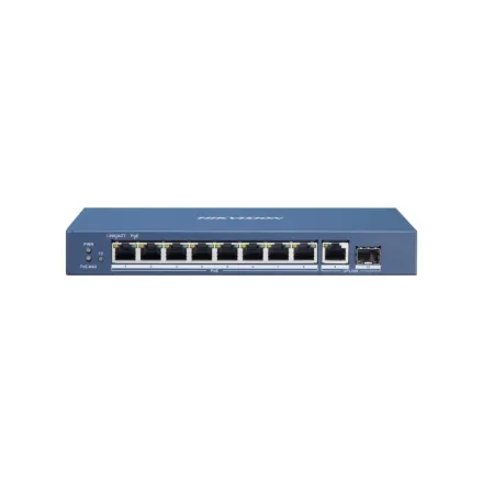 Hikvision DS-3E0510P-E/M Коммутатор 8-портовый неуправляемый PoE