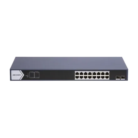Hikvision DS-3E0518P-E/M(B) Коммутатор 16-портовый неуправляемый PoE