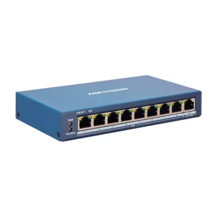 Hikvision DS-3E1309P-EI (B) Коммутатор 8-портовый PoE, управление через Hik-Partner Pro