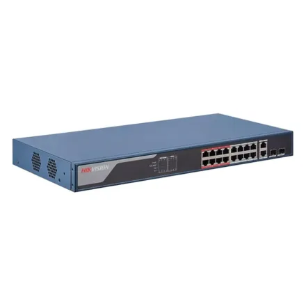 Hikvision DS-3E1318P-EI(B) Коммутатор 16-портовый PoE, управление через Hik-Partner Pro 