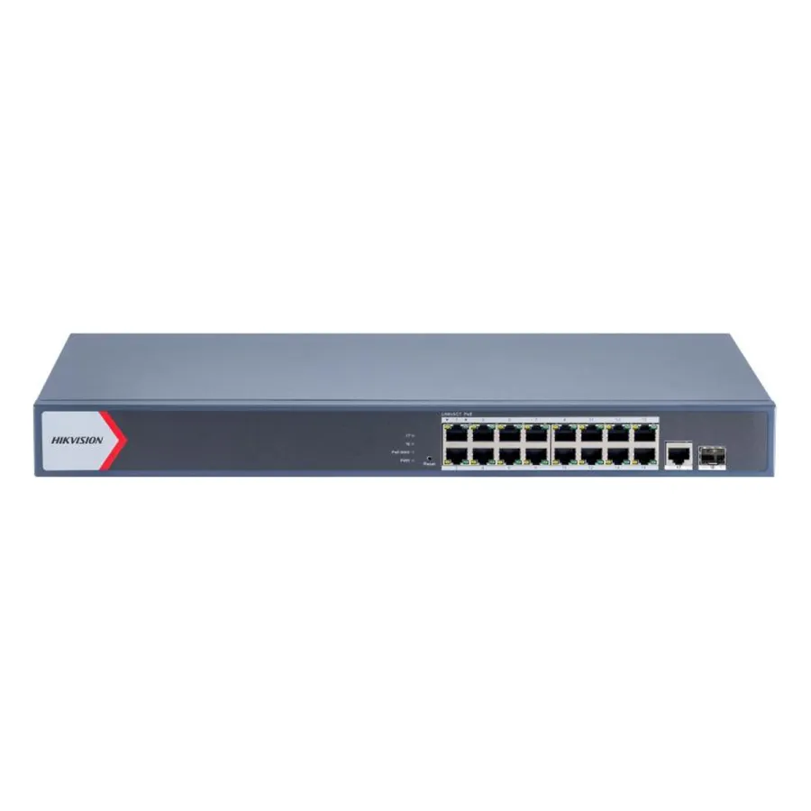 Hikvision DS-3E1518P-EI Коммутатор 16-портовый неуправляемый PoE