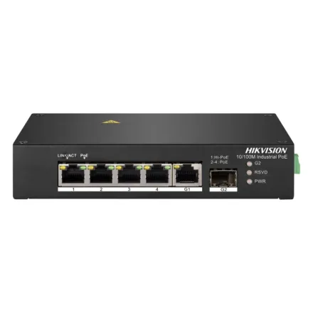 Hikvision DS-3T0306HP 4-портовый неуправляемый коммутатор Hi-PoE