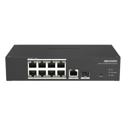 Hikvision DS-3T1310P-SI/HS Промышленный 8-портовый управляемый коммутатор Hi-PoE, HPP 