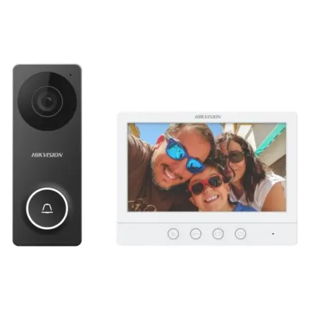 Hikvision DS-KIS213 Комплект DS-KB2422T-IM (вызывная панель) + DS-KH2230T (монитор 7“)