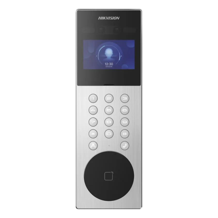 Hikvision DS-KD9203-ME6 многоабонентская вызывная IP панель с биометрическим считывателем
