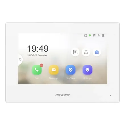 Hikvision DS-KH6320-LE1 (White) (B) видеодомофон  7" цветной TFT LCD экран