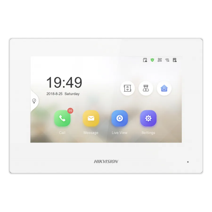 Hikvision DS-KH6320-LE1 (White) (B) видеодомофон 7" цветной TFT LCD экран